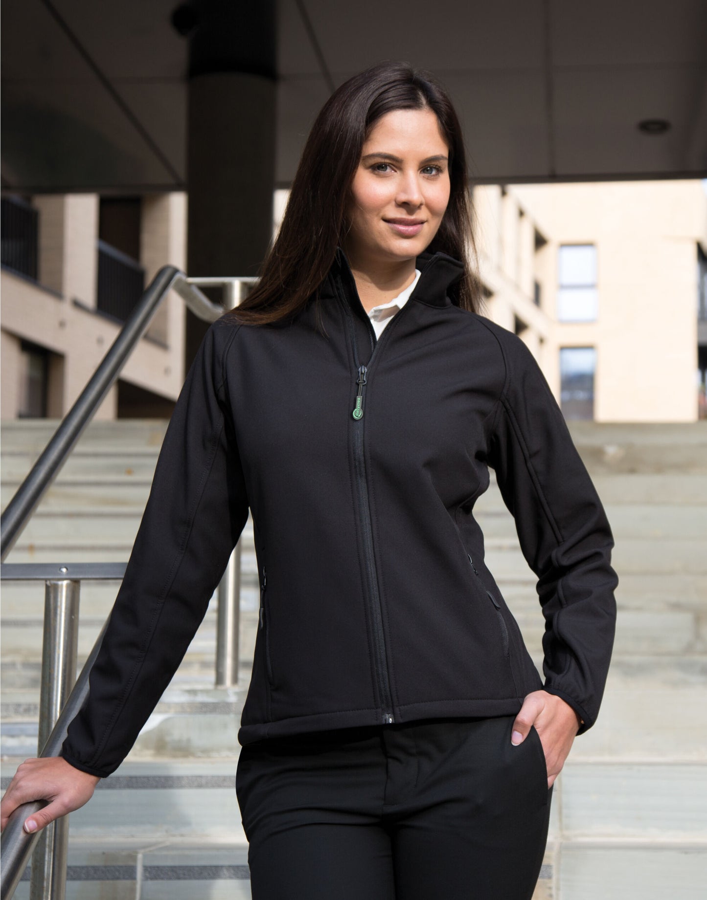 Ladies' Printable Softshell Jacket with Recycled Inner Fleece