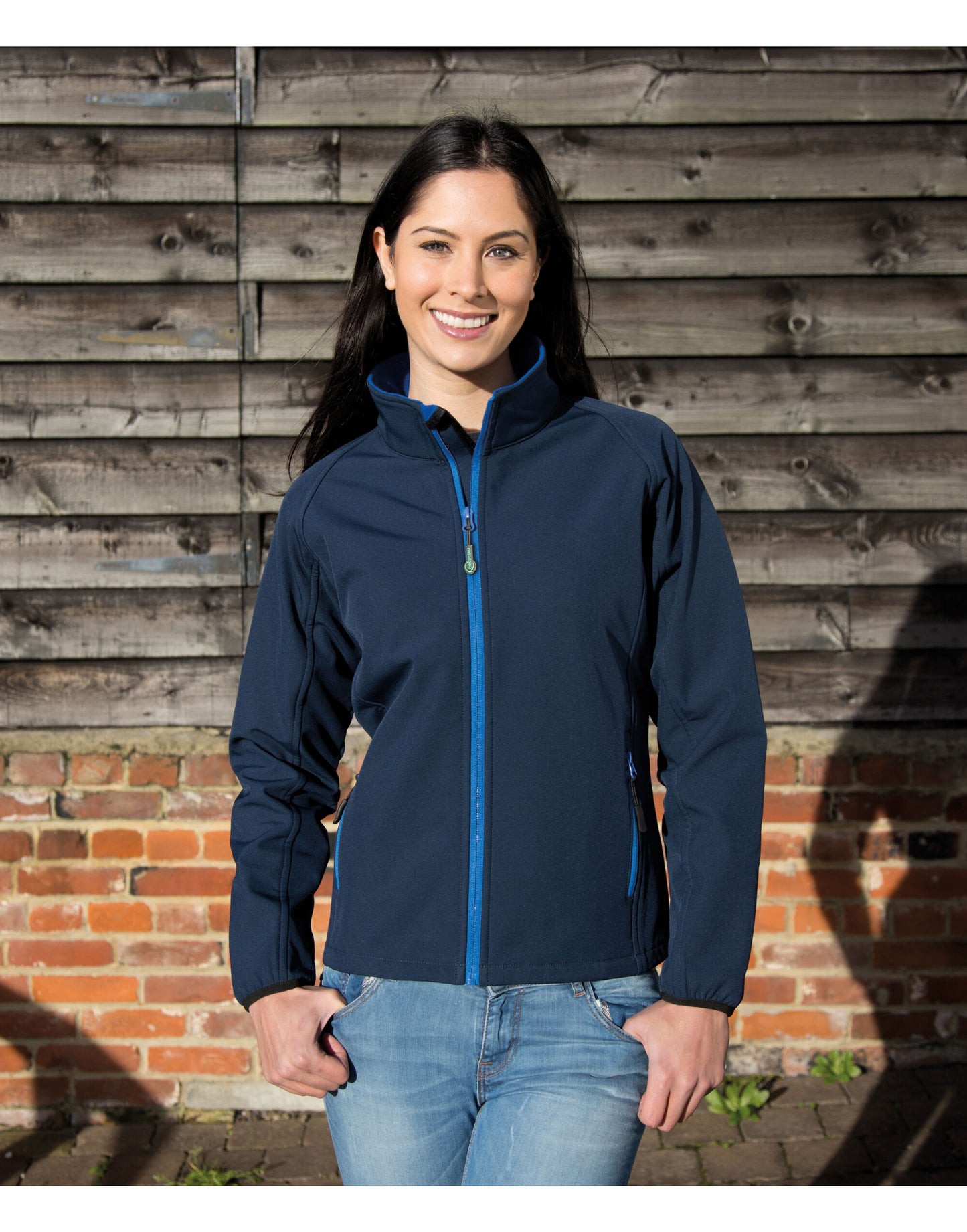 Ladies' Printable Softshell Jacket with Recycled Inner Fleece