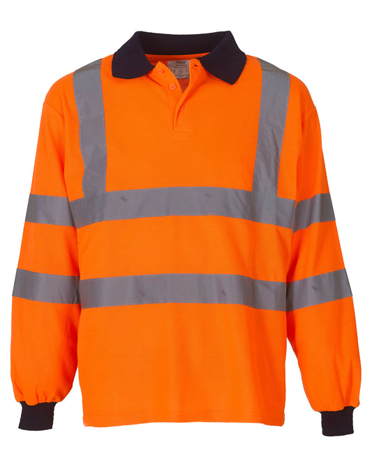 Hi-Vis Long Sleeve Polo Shirt