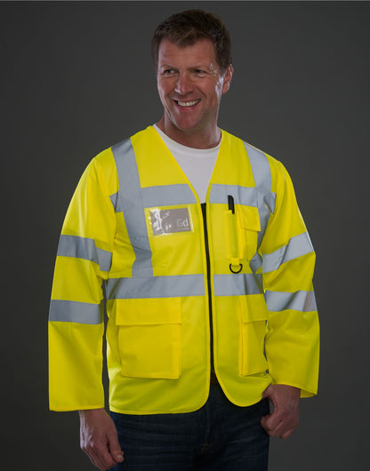 Hi-Vis Executive Long Sleeve Waistcoat