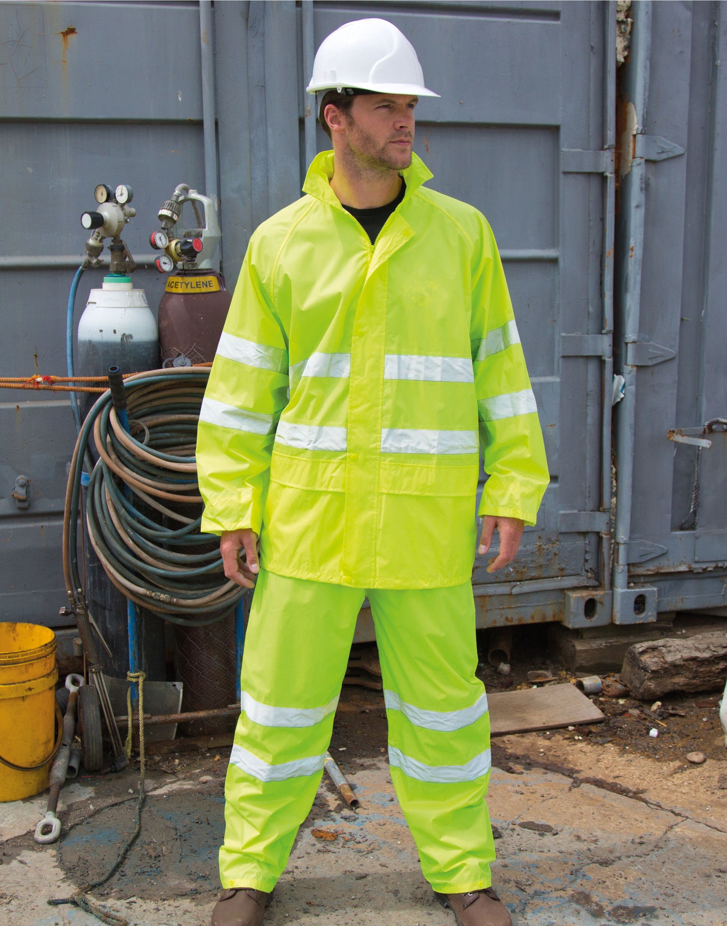 Hi-Vis Waterproof Suit