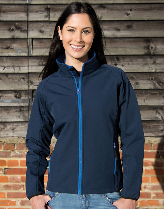 Ladies' Printable Softshell Jacket with Recycled Inner Fleece